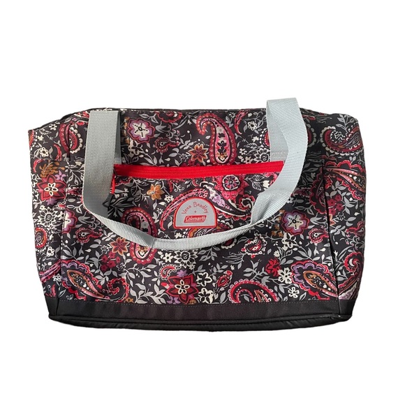 Vera Bradley + Coleman Paisley Floral Outlander 28 Can Cooler Soft Tote Bag - Picture 1 of 3